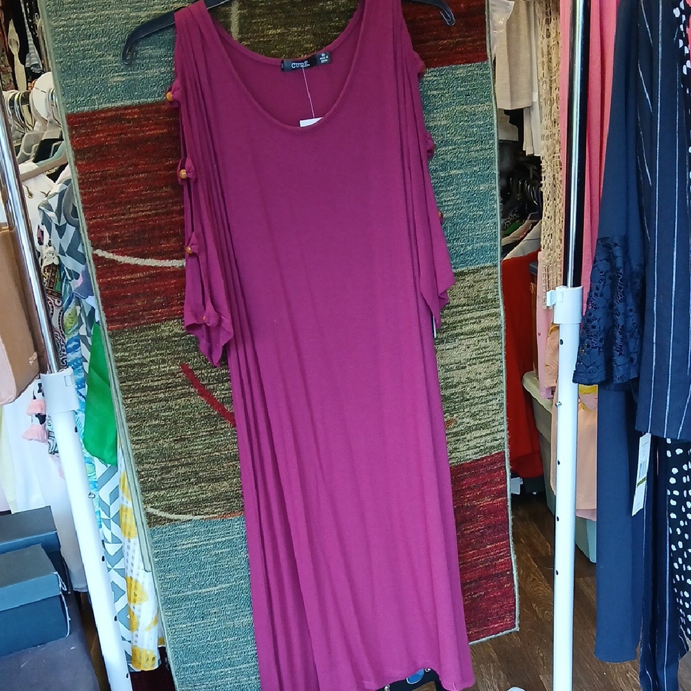 Cure Purple Cold Shoulder Dress